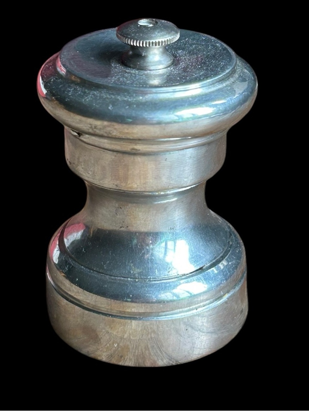 Vintage Tre Spade Pewter Pepper Mill Made In Italy